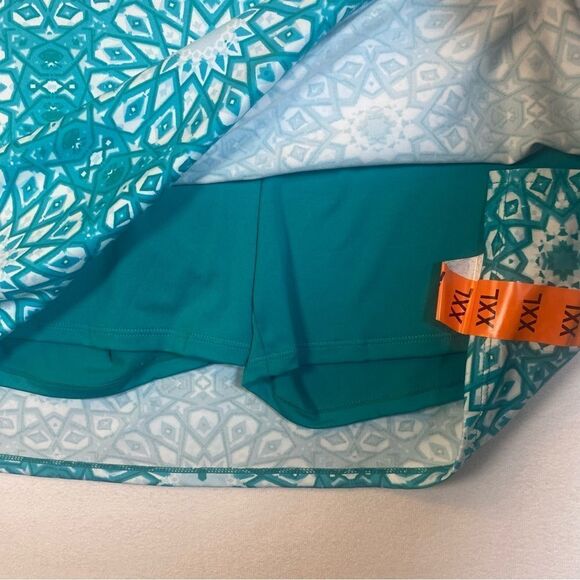 Tranquility By Colorado Clothing New W/Tags Kaleidoscope Teal Skort Size XXL - Picture 6 of 9